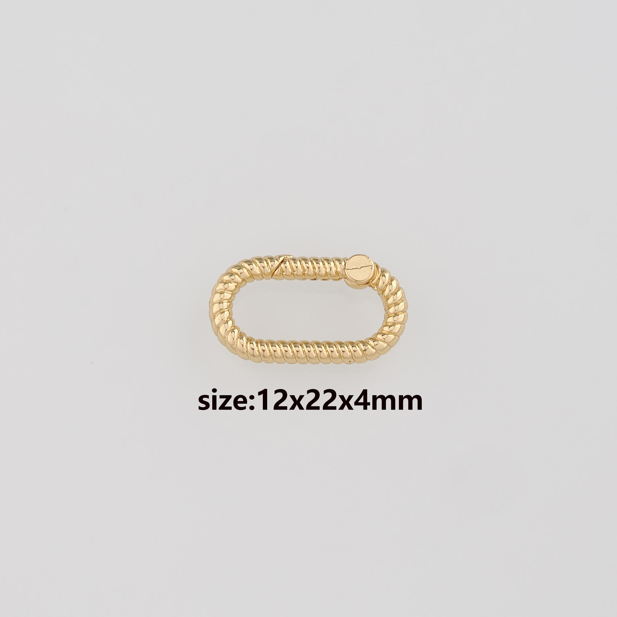 18K Gold Filled Oval Spring Clasp,Push Gate Buckle Bracelet Necklace for DIY Jewelry Finding Necklace Bracelet