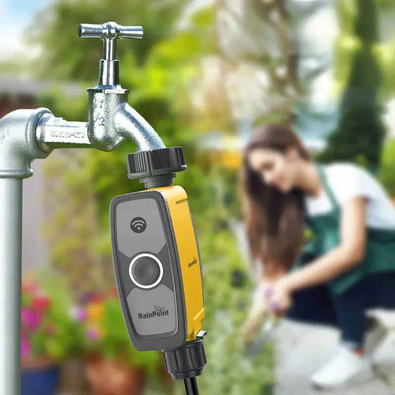RAINPOINT WiFi Sprinkler Timer Smart Water Timer – Timer Only, Must be Used with WiFi Hub, 2.4Ghz WiFi Only