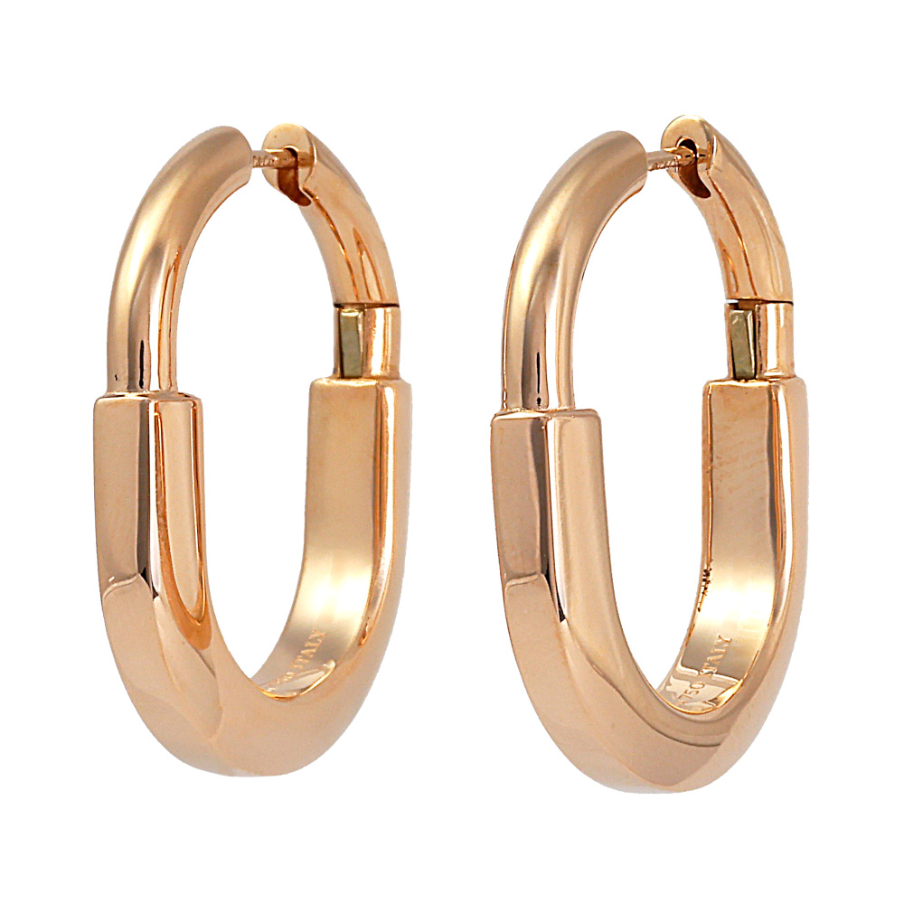 Tiffany & Co. Lock M Earrings 18K Rose Gold 72342836