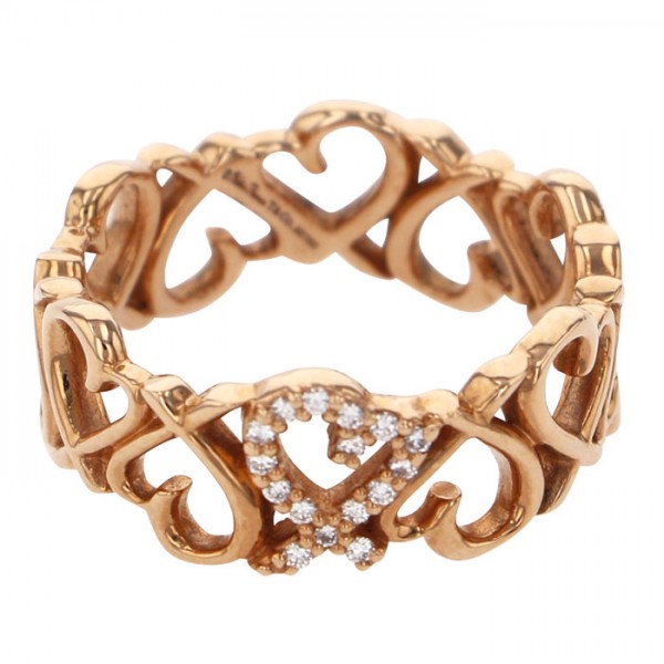 Tiffany & Co. Paloma Picasso Ring 18K Rose Gold Diamond