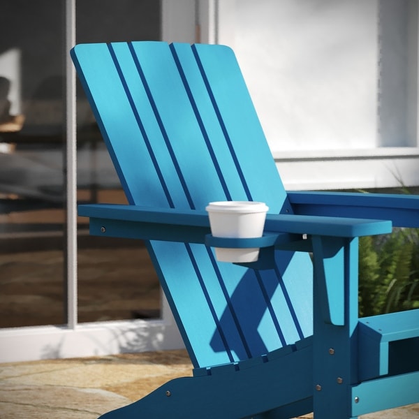 AllWeather Rocking Adirondack Chair with Swiveling Cupholder
