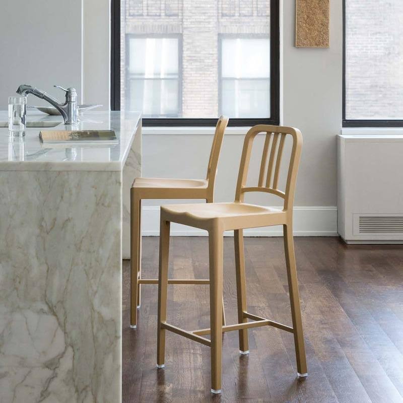 Emeco 111 Navy Counter Stool - Flint
