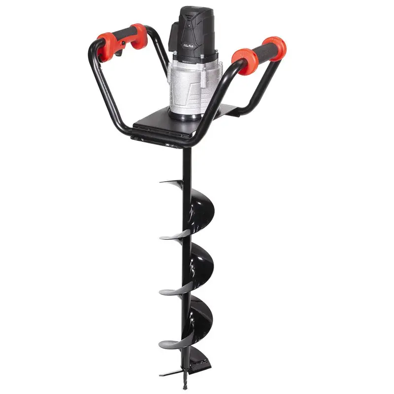 XtremepowerUS 1500W Post Hole Digger – 6-Inch Auger Bit, Anti-Vibration Handle, Safety Lock for Fencing and Landscaping