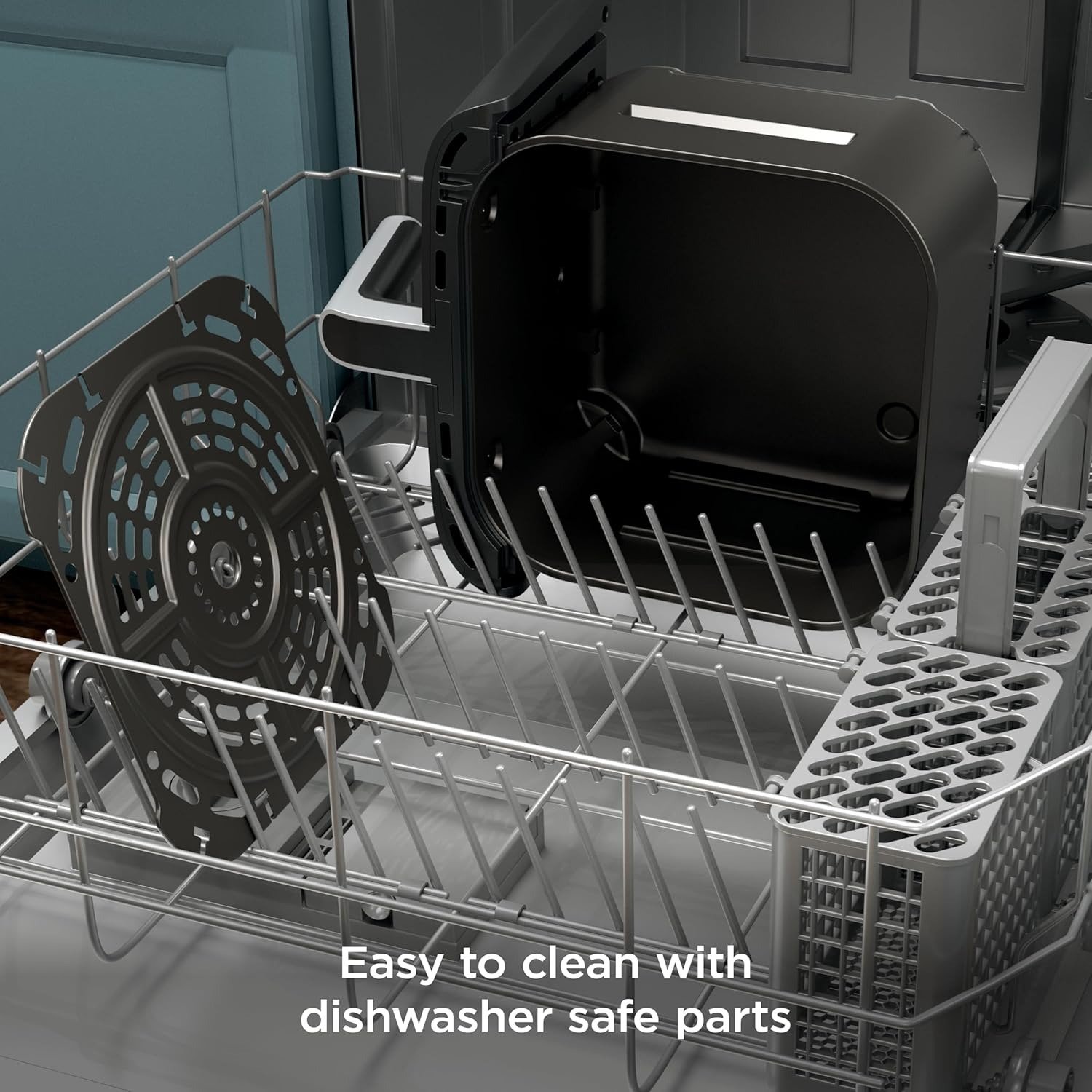 6.5QT XL Air Fryer 7-in-1, Dishwasher Safe Nonstick Parts, Space Saving Countertop Design
