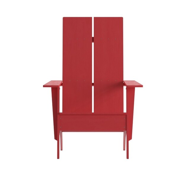 Modern Dual Slat Back Adirondack Style Chairs (Set of 2)