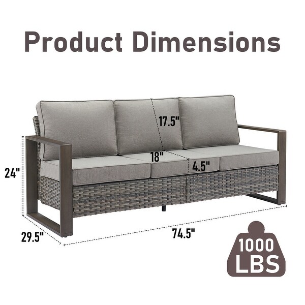 PE Wicker Sofa Loveseat Seating Sofa