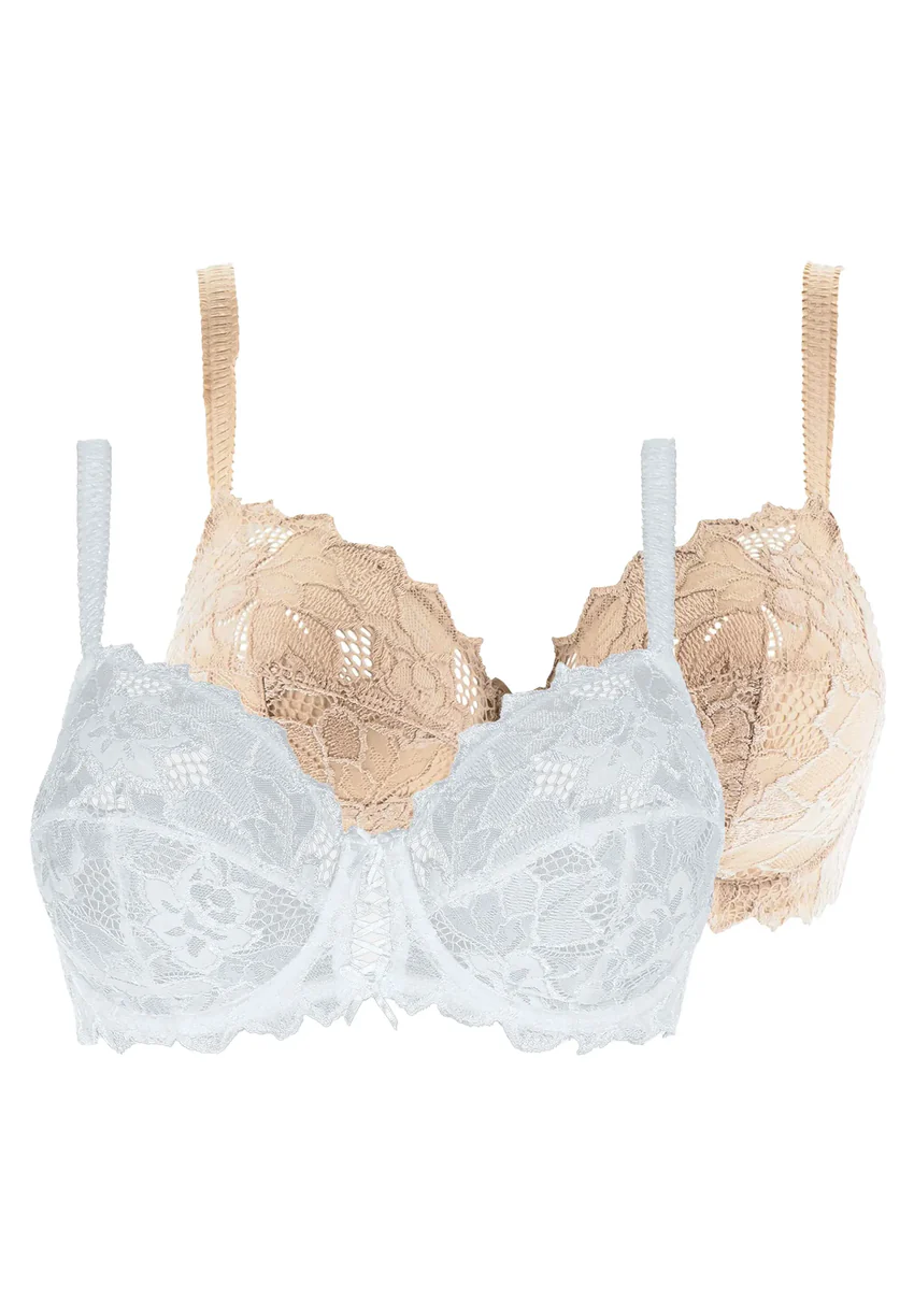 Lot de 2 soutiens-gorge Duo Arum Blanc et Skin