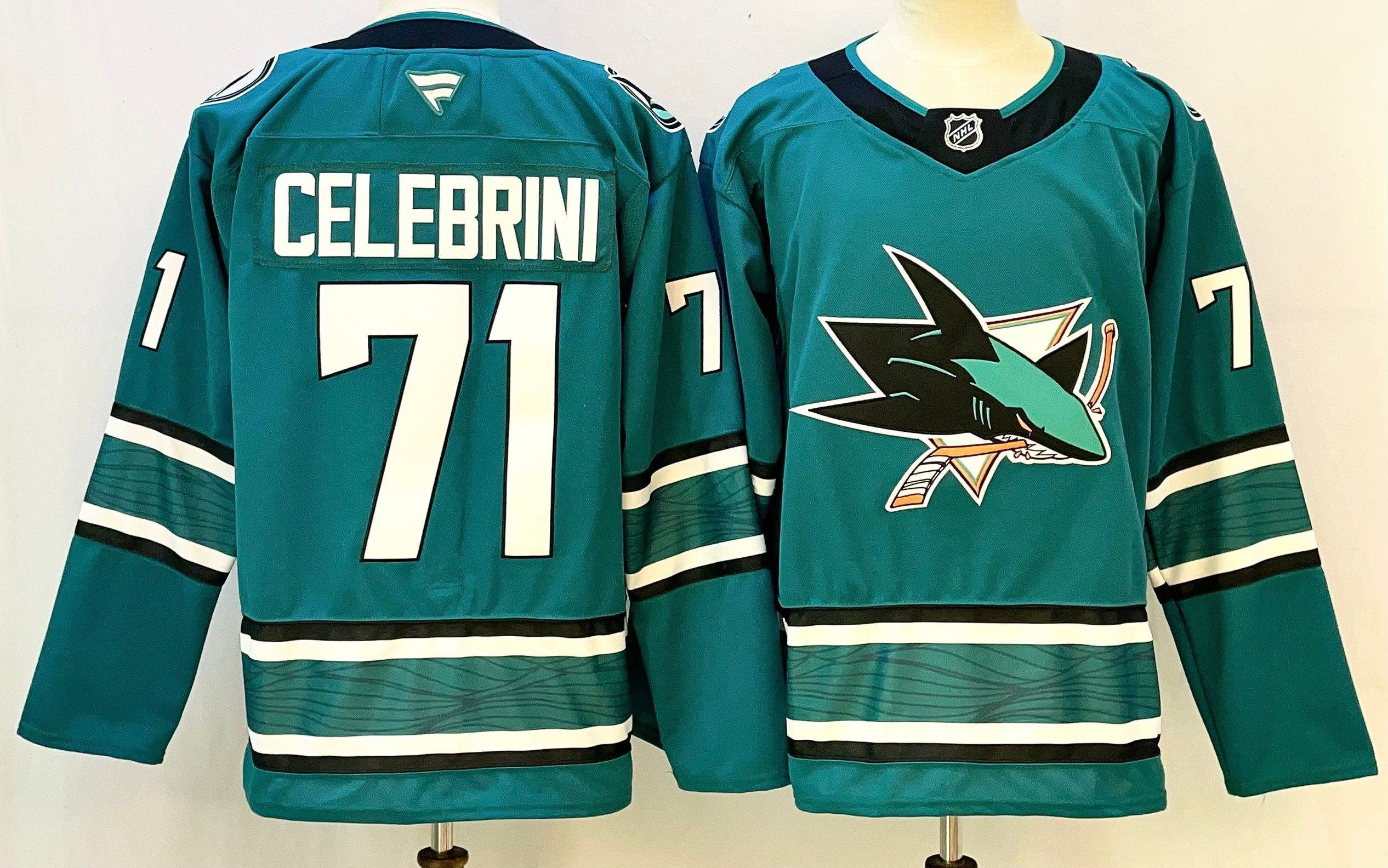 Men's San Jose Sharks Macklin Celebrini #71 Green Player Game jersey