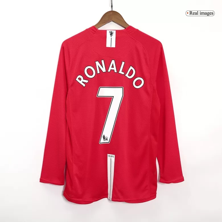 Retro Soccer Jersey RONALDO #7 Manchester United Home Long Sleeve 2007/08