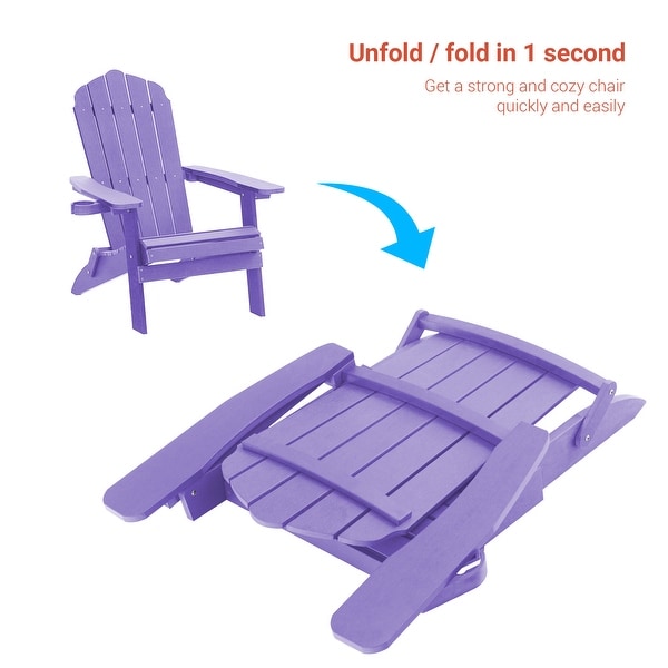 AOOLIMICS Patio Folding Adirondack Chairs Fire Pit Chair