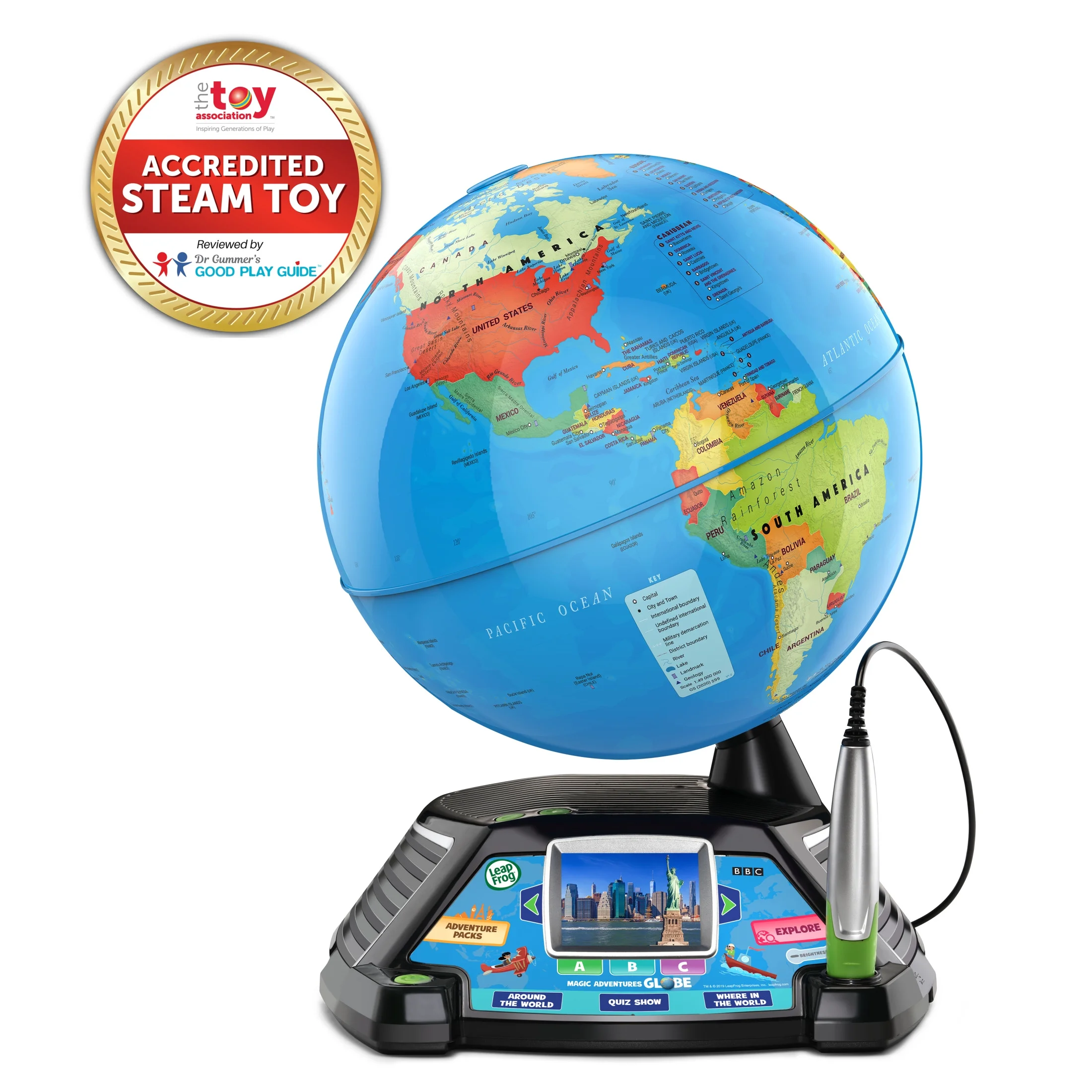 LeapFrog Magic Adventures Globe for Kids, Electronic Learning System, Teaches Countries, Culture