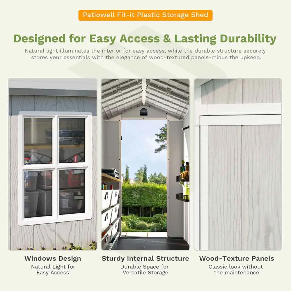 Patiowell Fit-it 4x4 Plastic Shed