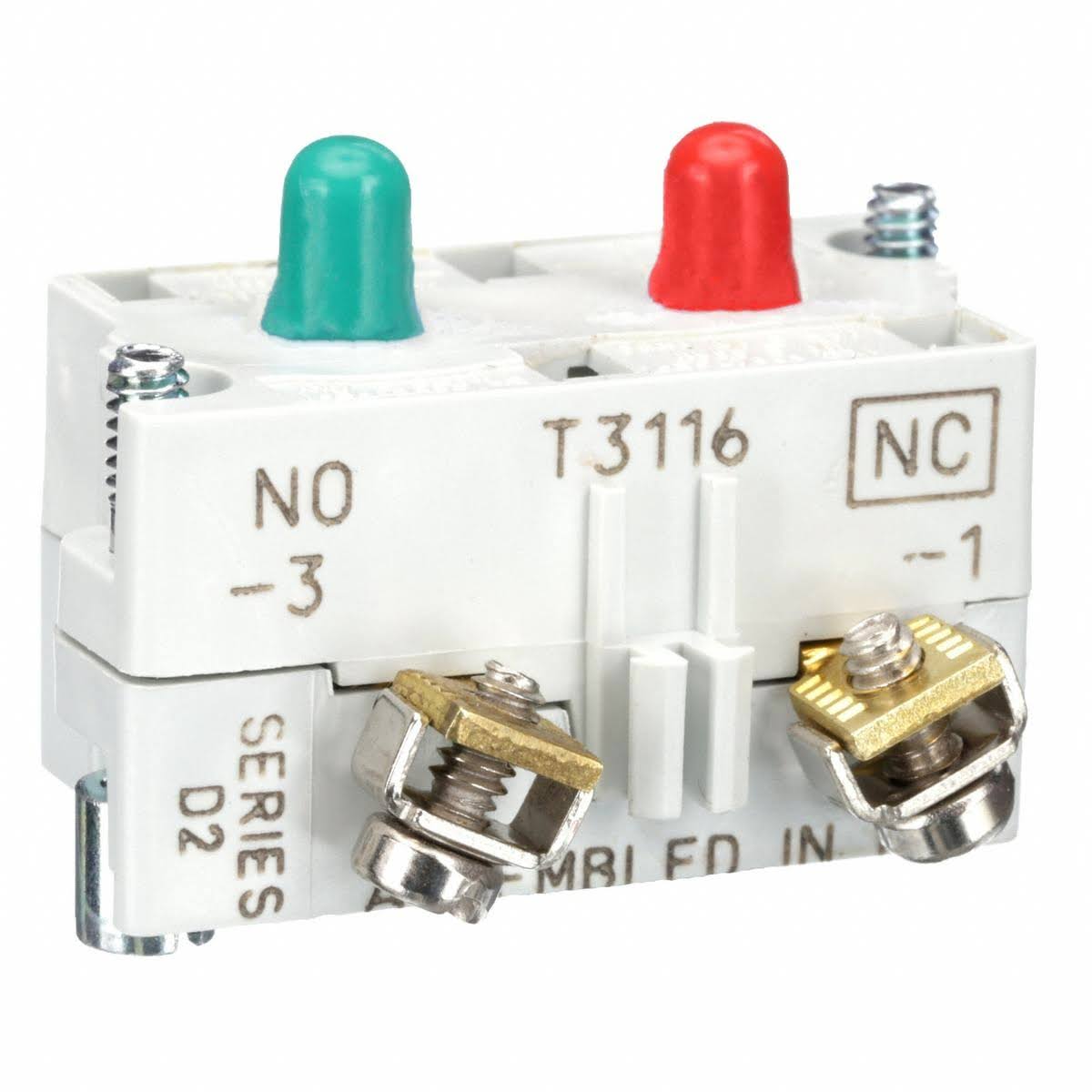 Eaton Contact Block, 30 mm, 1Nc/1No Contact Form, 10A @ 660V AC/DC Contact Rating HAWA 10250T1