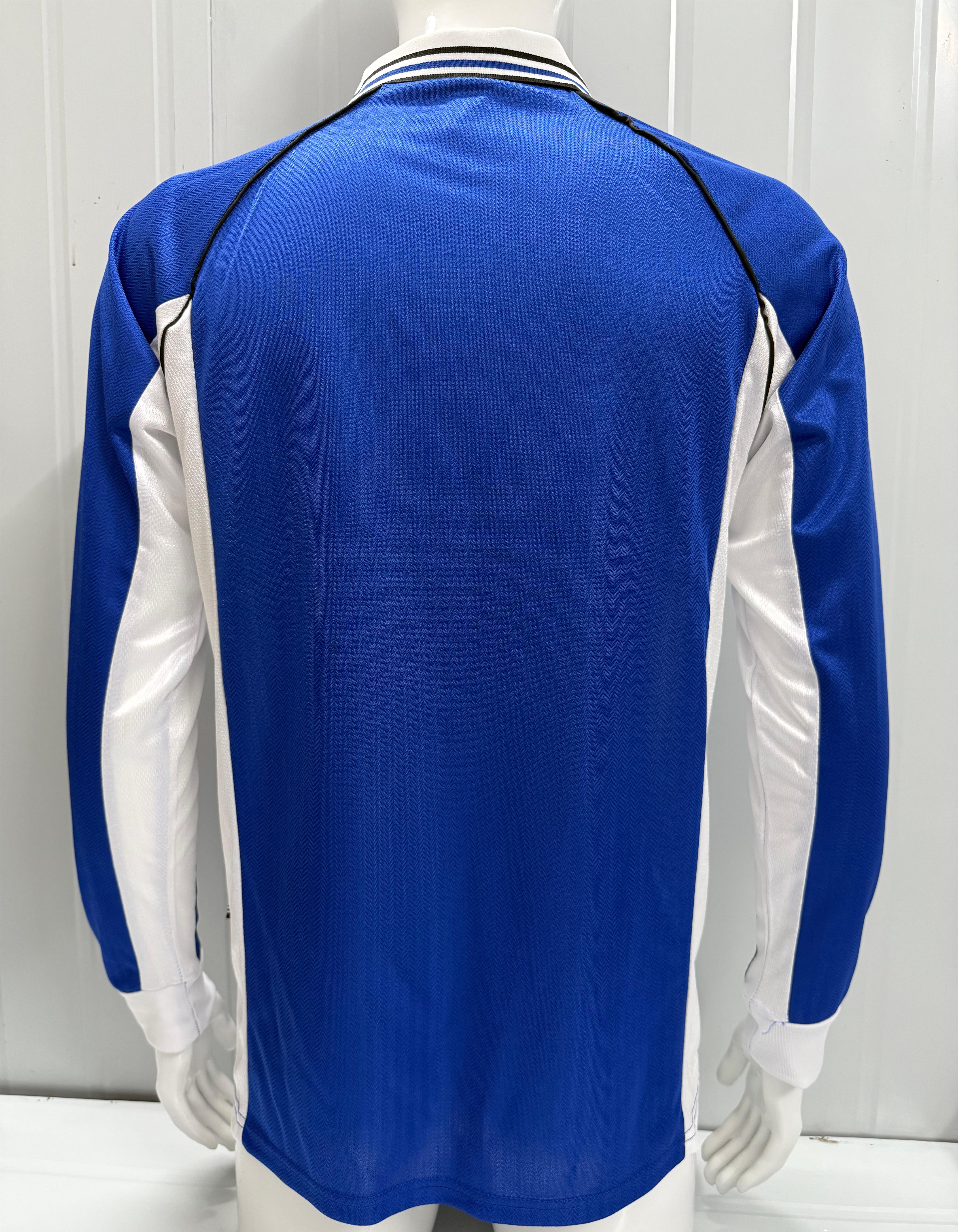 Retro 98/00 Schalke 04 Home Kit Long Sleeves S-XXL