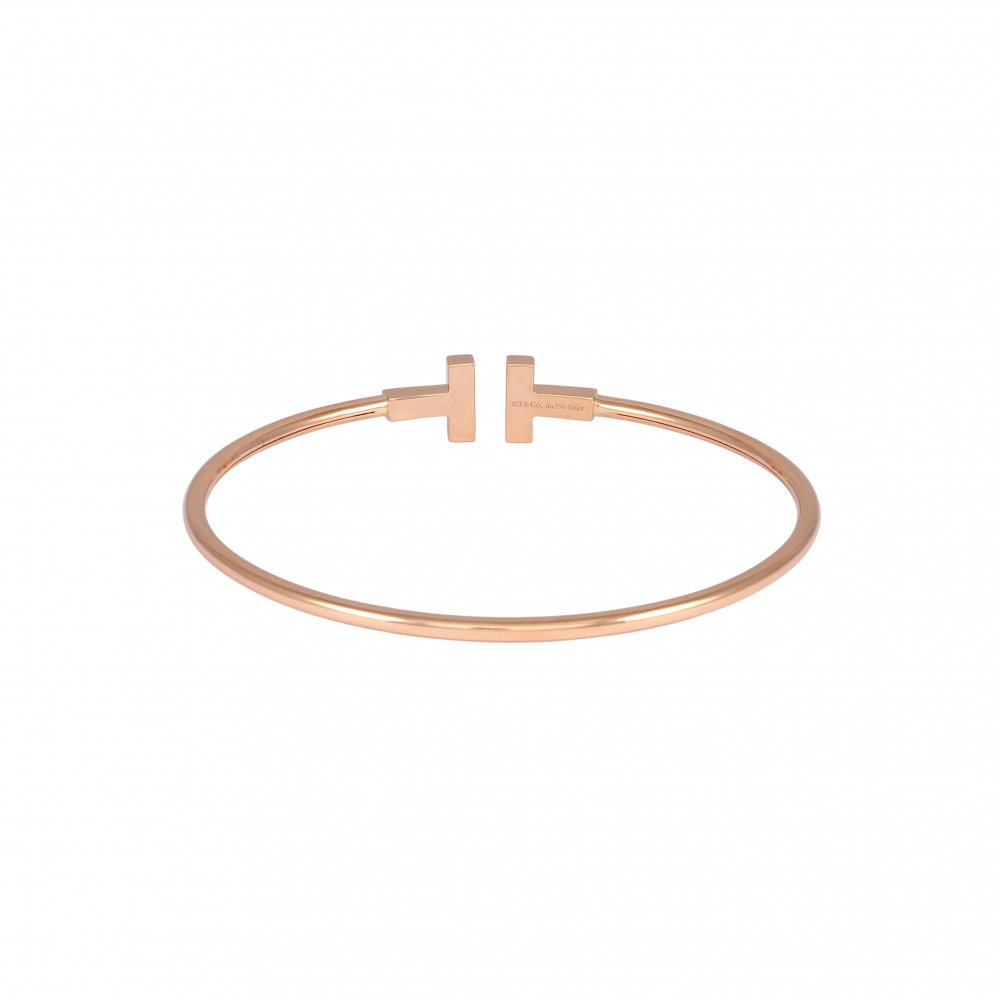 Tiffany & Co. Tiffany T Wire Bracelet 18K Rose Gold 60010744