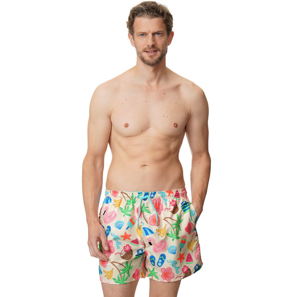 Famy Herren Badeshorts mit Allover-Print