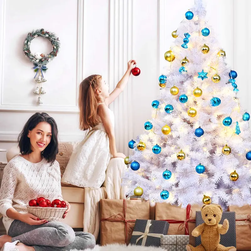 White Artificial Christmas Tree – Available in 6ft, 7.5ft, and 9ft Heights