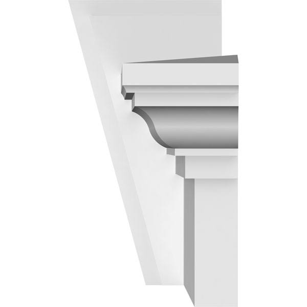 Ekena Millwork CRH06X81KA 81x22 Bottom Width x 84 1/2x22 Top Width x 6x22H x 1x22P Traditional Crosshead w/ Deco Keystone