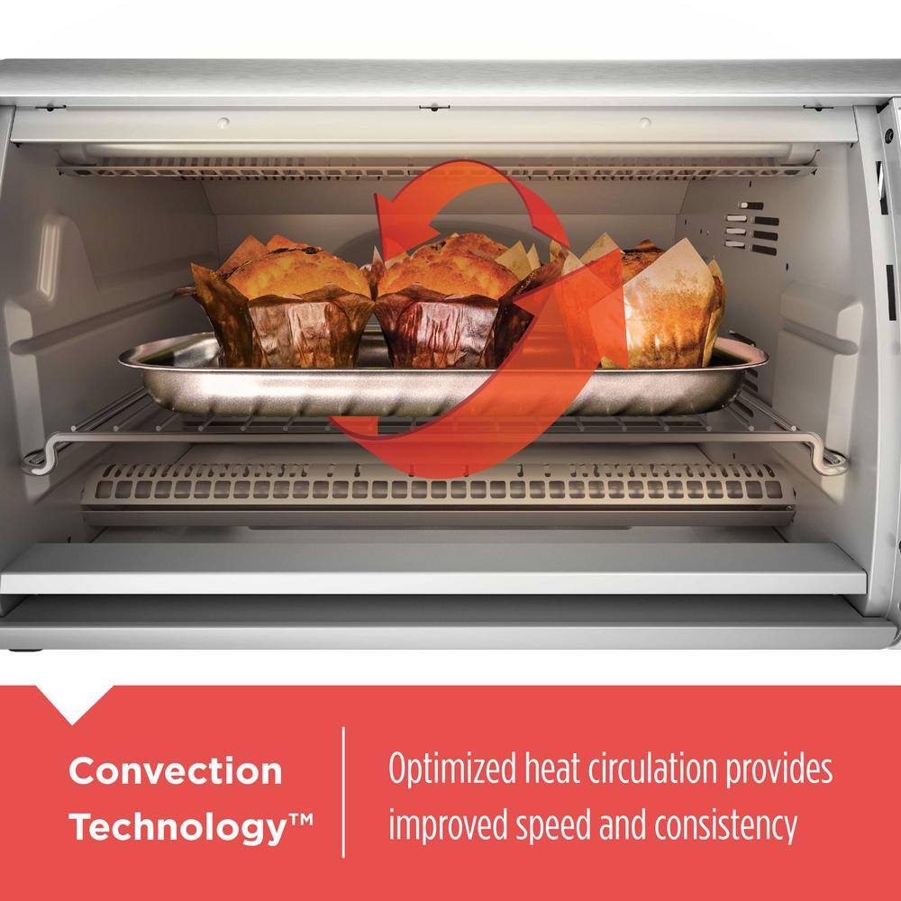 BLACK+DECKER 1500 W 6-Slice Stainless Steel Toaster Oven with Broiler CTO6335S