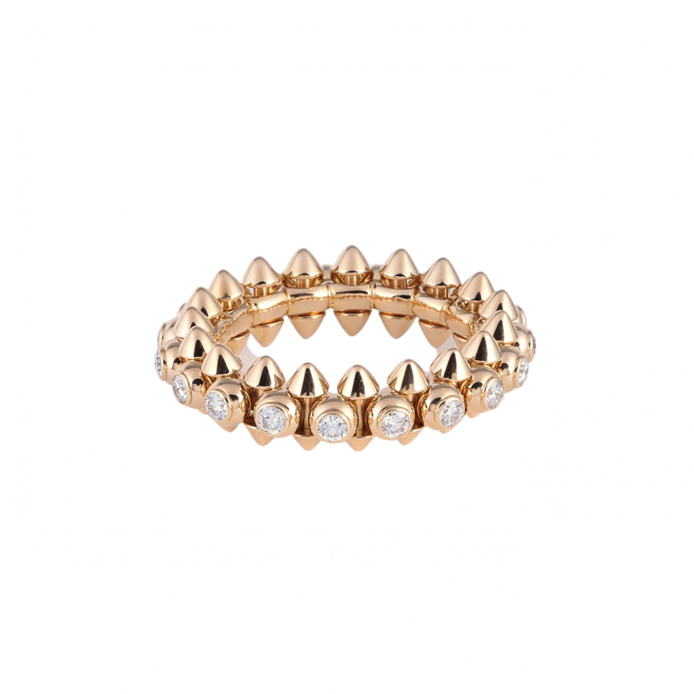 Cartier Crash Ring 18K Rose Gold Diamond N4765400