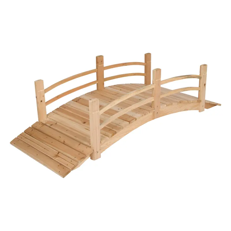 Shine Company 6 Ft. Cedar Garden Bridge, Natural