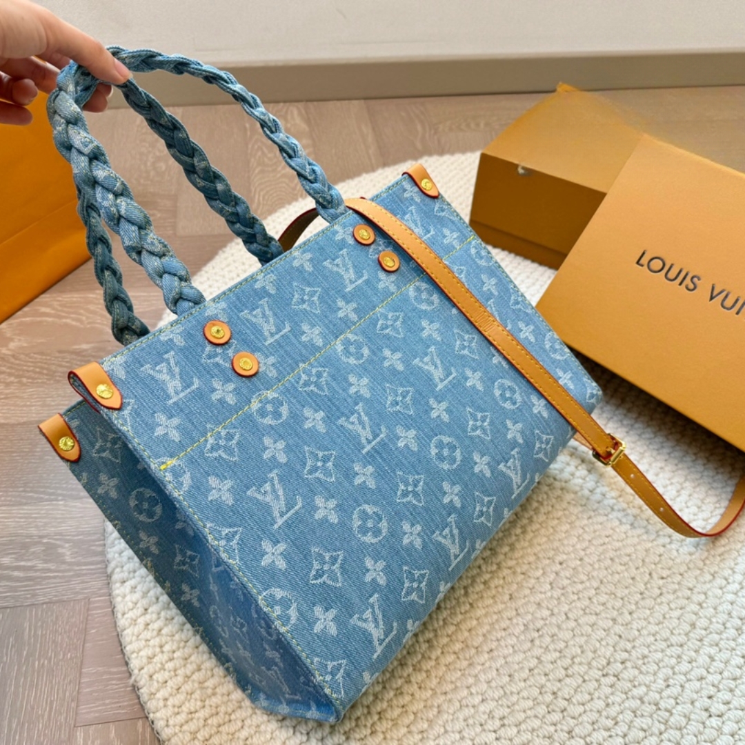Louis Vuitton Let Go Pm Monogram Sky Blue Denim 30Cm M24897