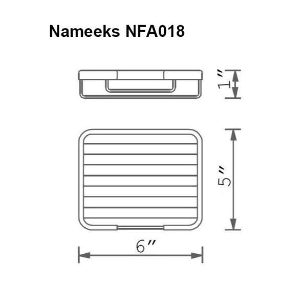Nameeks NFA018 Chrome General Hotel 6x22 Wall Mounted Shower Basket