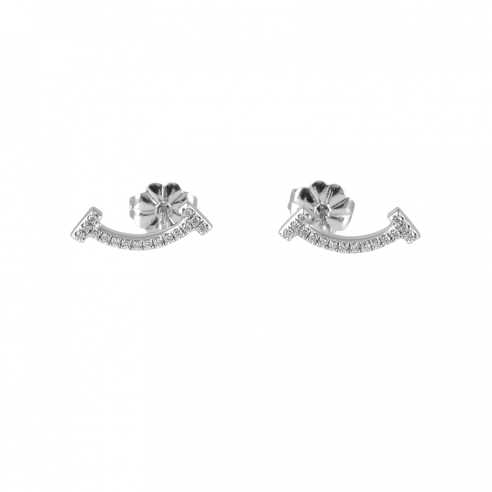 Tiffany & Co. Tiffany T Smile Earrings 18K White Gold 60150739