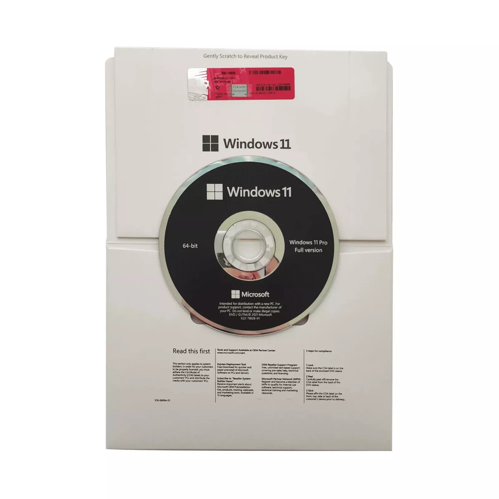 Microsoft Windows 11 Pro 64 bit DVD Pack