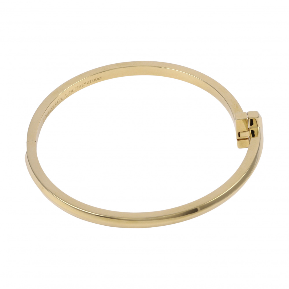 Tiffany & Co. Tiffany T T-one Narrow Hinge Bracelet 18K Yellow Gold Diamond 68315700