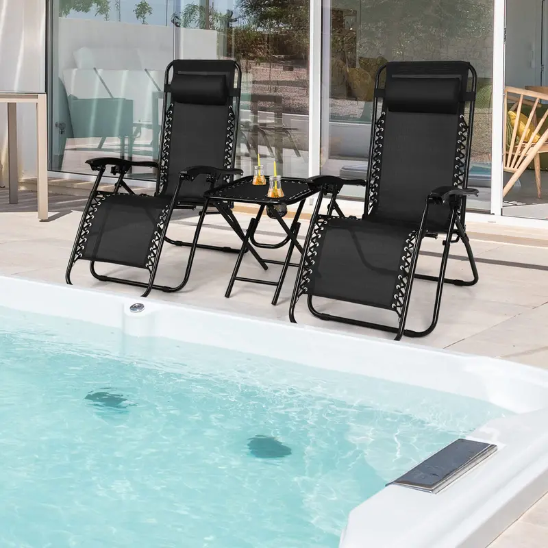 Zero Gravity Recliner Chair Set – Dual Lounge Chairs with Ergonomic Support and Footrests