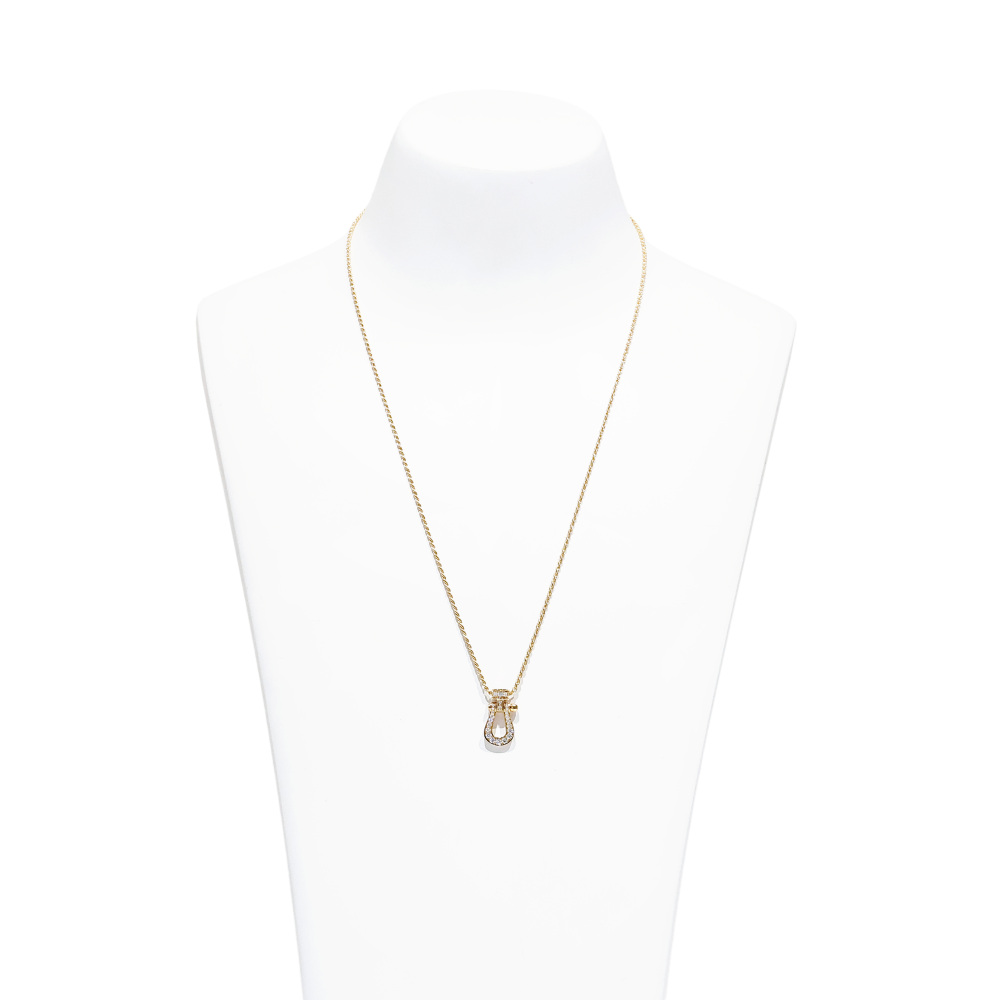 FRED Force 10 Mm Necklace 18K Rose Gold Diamond 3B0202-7B0231