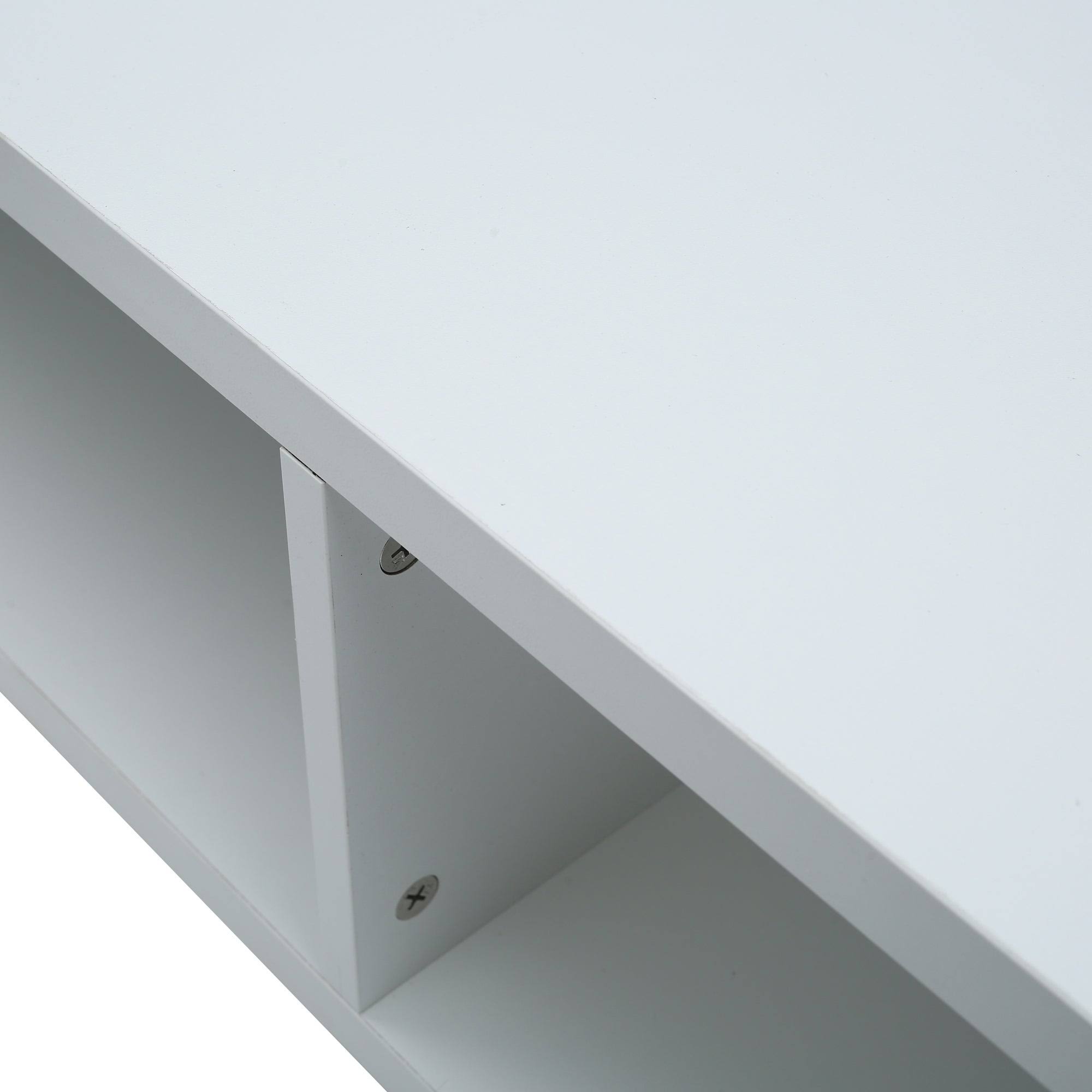 TiramisuBest Modern Shallow Floating TV Console Stand 60x22 - White