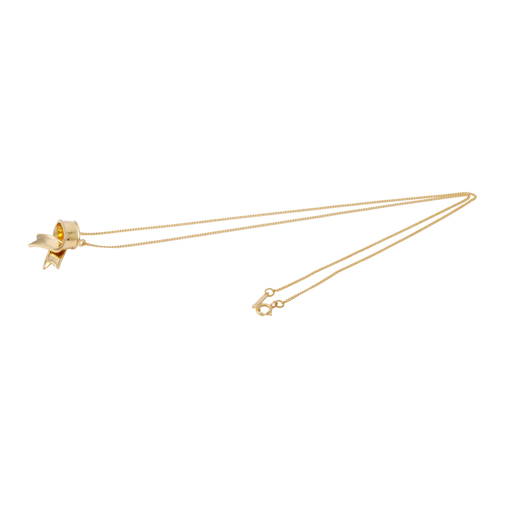 Tiffany & Co. Tiffany Ribbon Motif K18 Yellow Gold Necklace