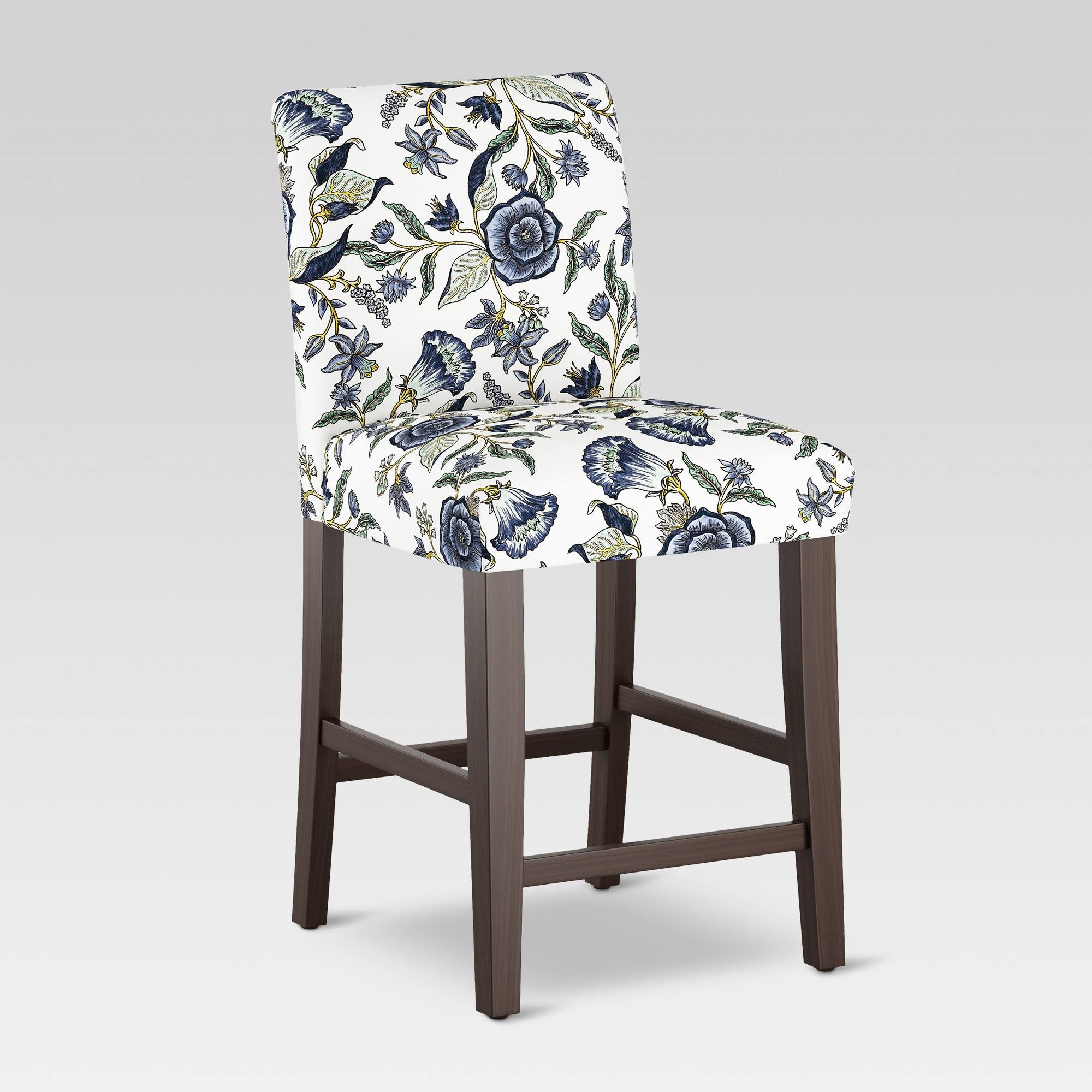 Parsons Counter Height Barstool Blue Shaded Floral - Threshold