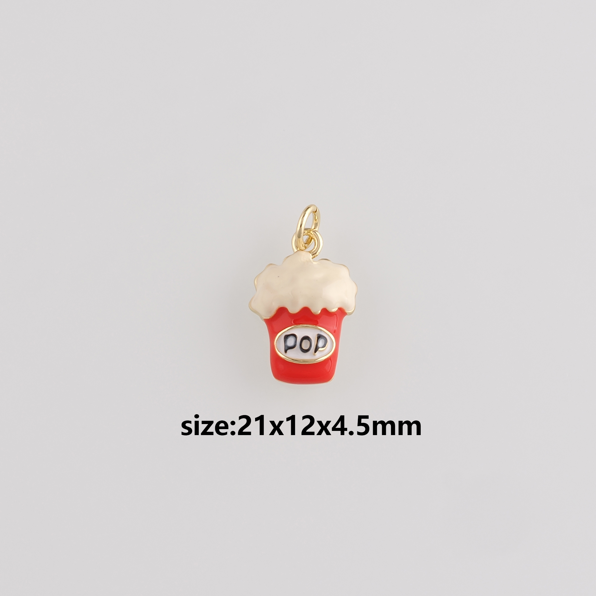 18K Gold Filled Beer Pendant,Enamel Beer Charm Earrings Necklace for DIY Jewelry Making Supply