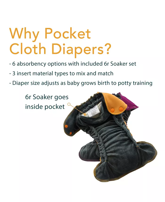 Kanga Care Ecoposh OBV (Organic rayon from Bamboo Velour) One Size Adjustable Pocket Fitted Cloth Diaper