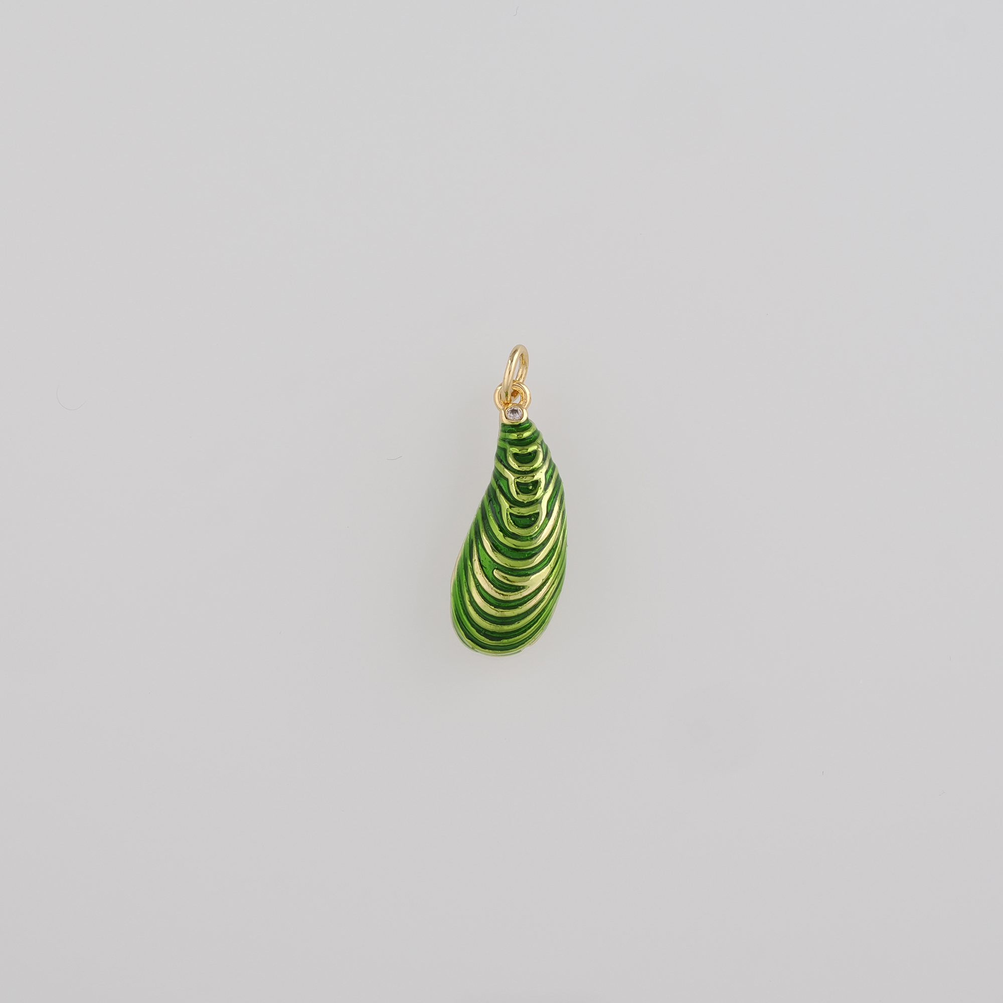 18K Gold Filled Oyster Shell Pendant,Enamel Shell Charm Earrings Necklace for DIY Jewelry Making Supply