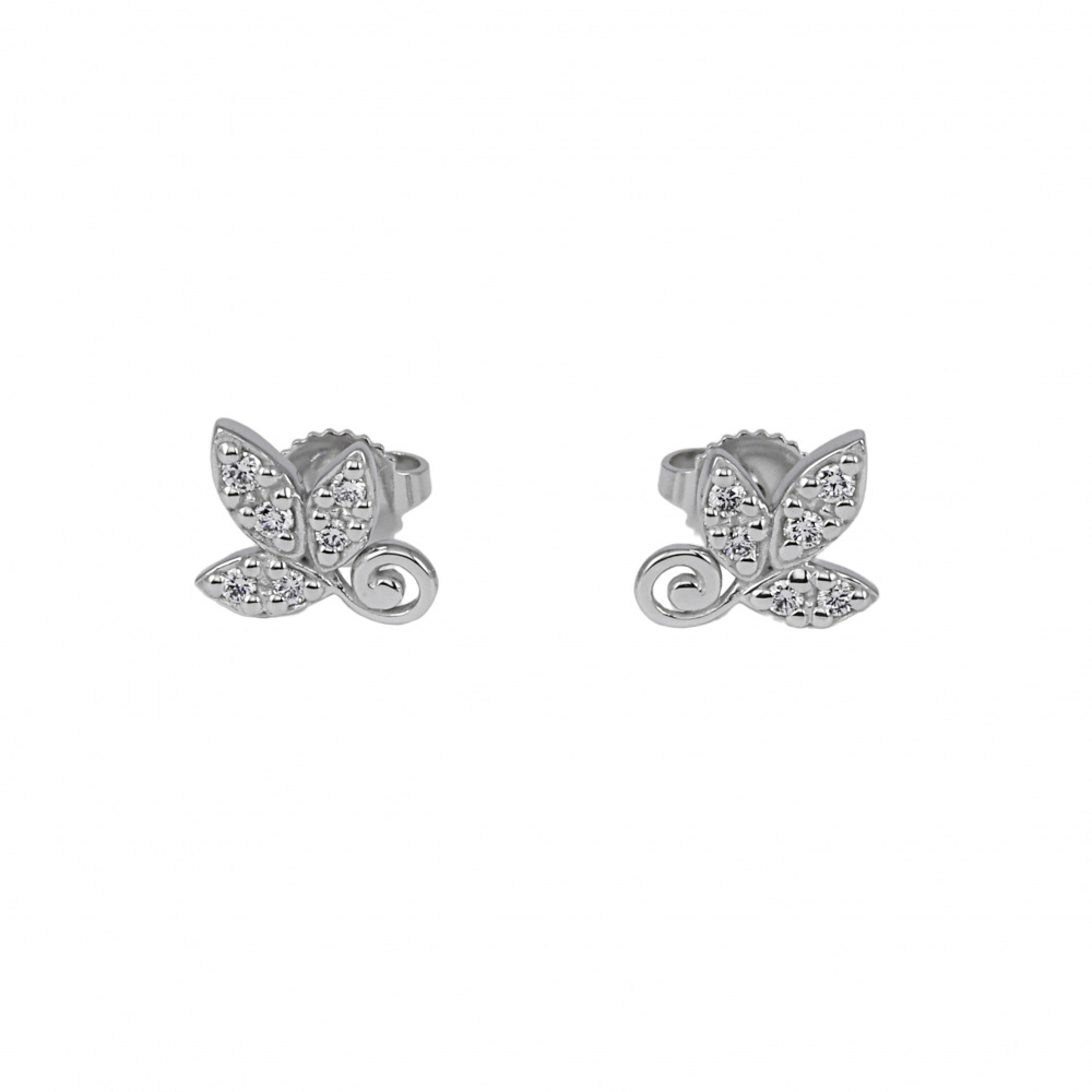 Tiffany & Co. Paloma Picasso Olive Leaf Earrings 18K White Gold Diamond 60021165