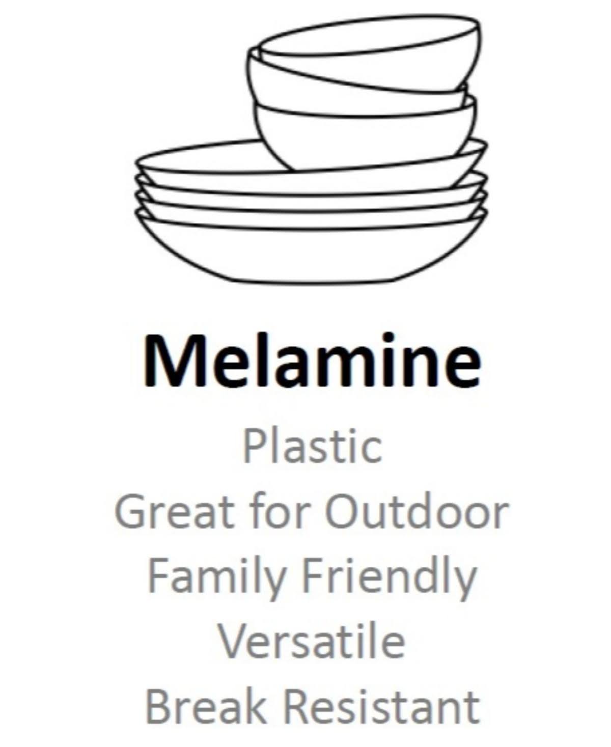 Certified International Perlette Melamine Cream Salad/Serving Set of 5