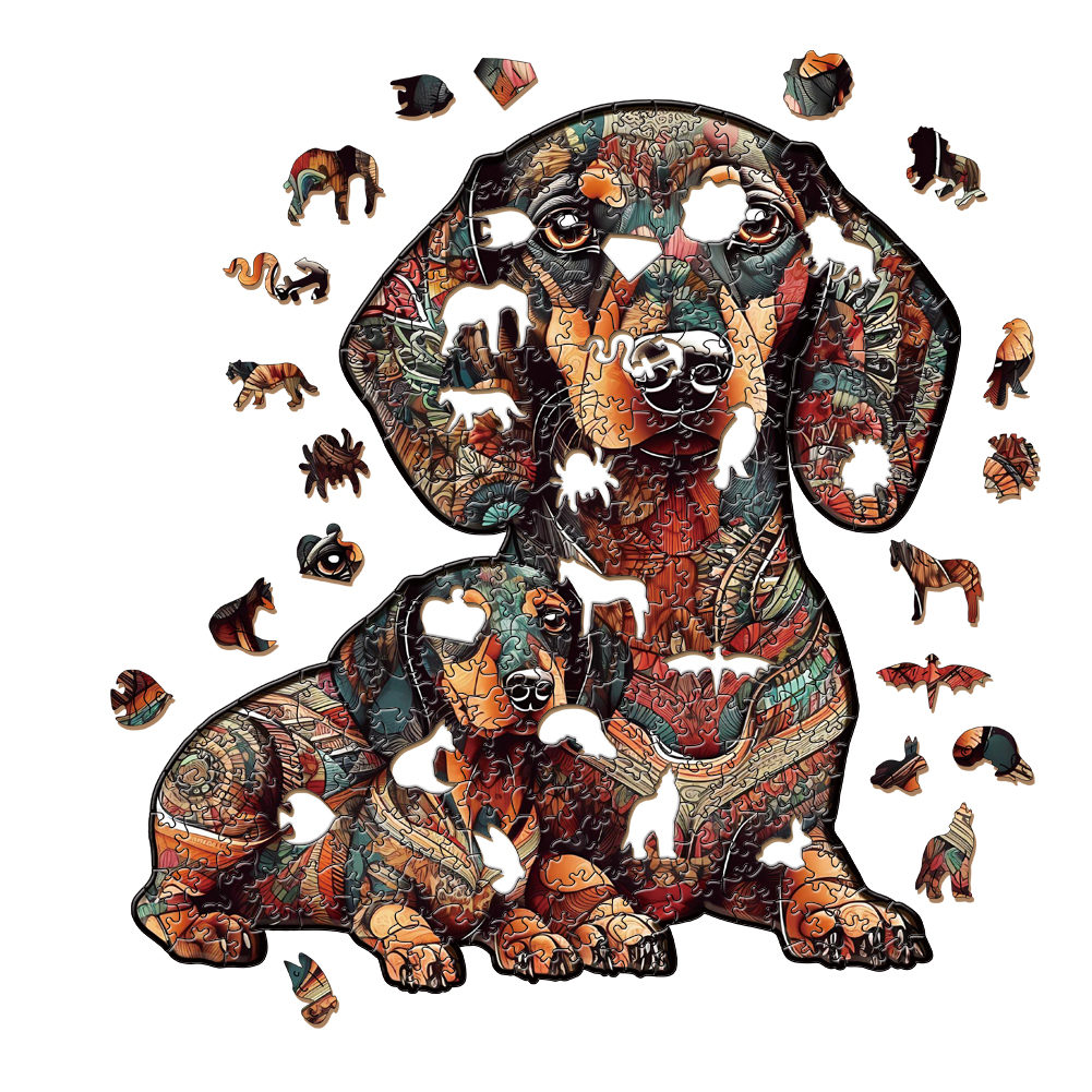 Animal Wooden Puzzle-Lovely dog