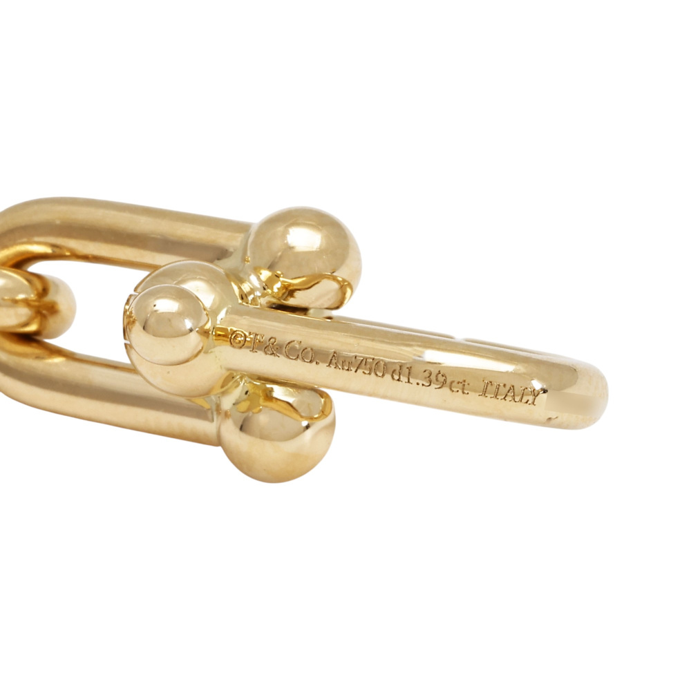 Tiffany & Co. Hardware Link Diamond Bracelet 18K Yellow Gold 70751224