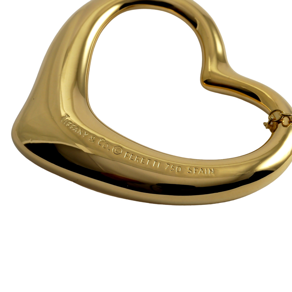 Tiffany & Co. Open Heart Peretti Necklace 18K Yellow Gold