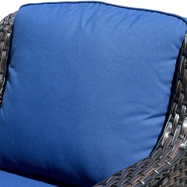 OVIOS 6piece Conversation Wicker Sectional Set with Table