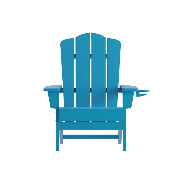 Set of 4 AllWeather Adirondack Chairs with Cupholders