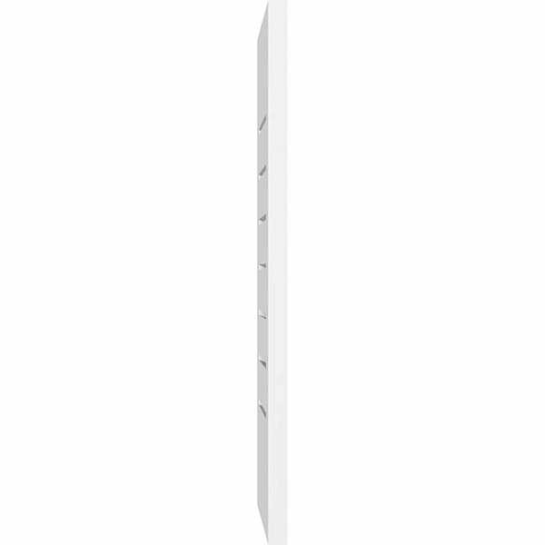 Ekena Millwork GVPVE22X1601SF 22x22W x 16x22H Vertical Surface Mount PVC Gable Vent: Functional, w/ 3-1/2x22W x 1x22P Standard F