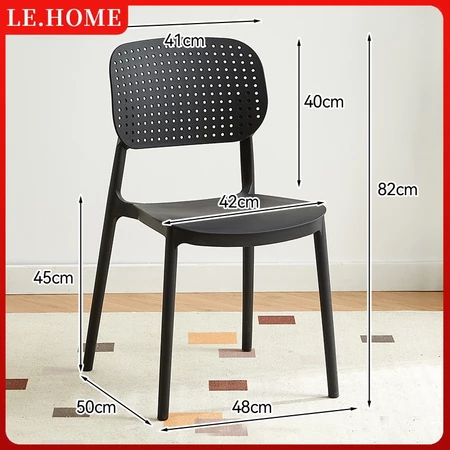 (Ready stock) Plastic Chair Kerusi Makan Pemasangan Percuma Dining Chair Elegant Chair PP Material Modern style