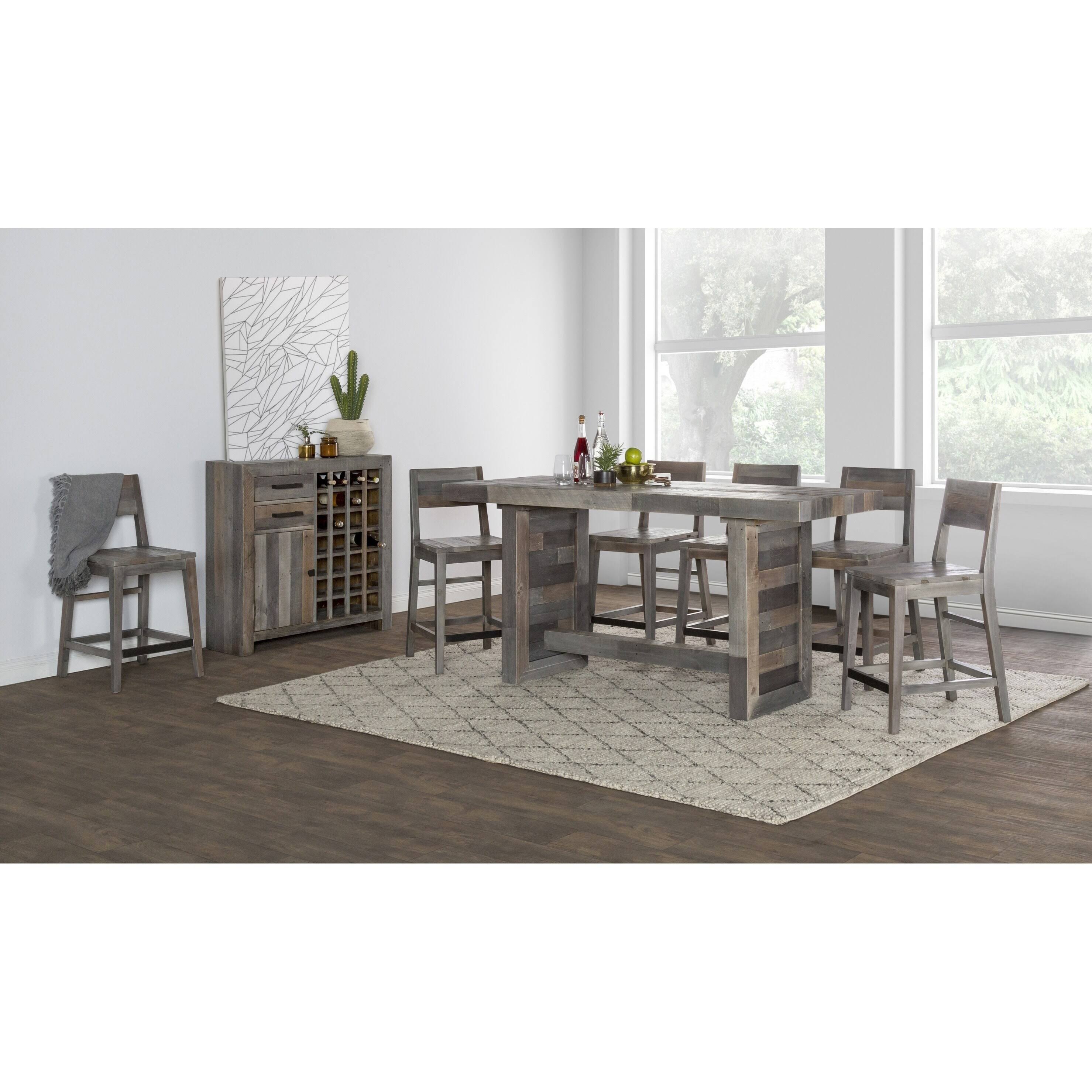 The Gray Barn Fairview Reclaimed Wood Stool - Natural Multi-Tone - Counter Height