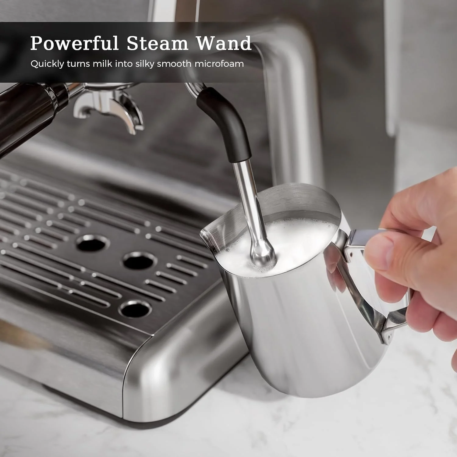 Kismile Coffee Maker,  Programmable Drip Coffee Makers ,Timer, Self-cleaning,Stainless Steel