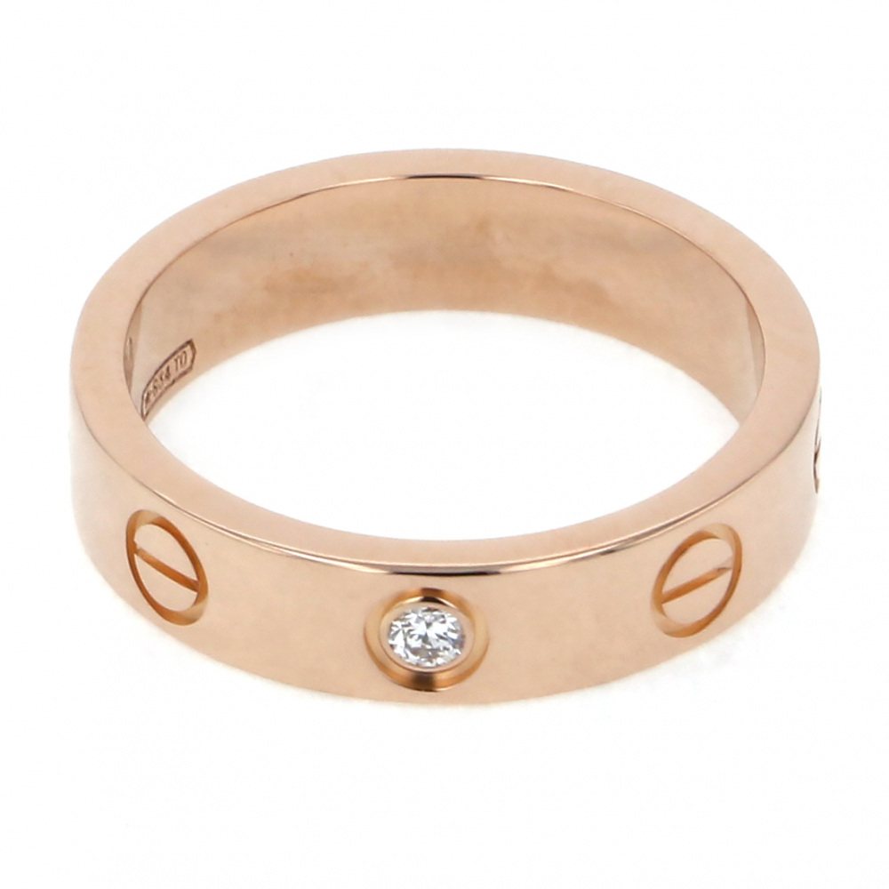 Cartier Love Ring 18K Rose Gold Diamond